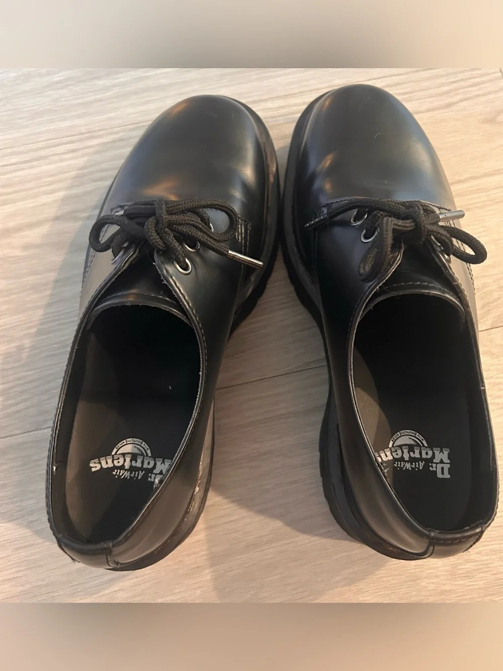 1461 smooth leather platform oxfords